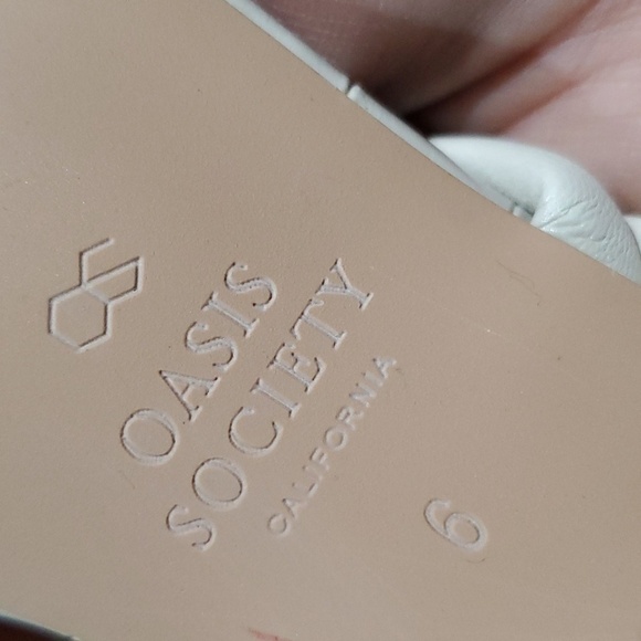 OASIS SOCIETY CREAM IVORY SANDAL STRAP HEELS CHUNKY ANIMAL PRINT PATTERN… - Picture 12 of 12